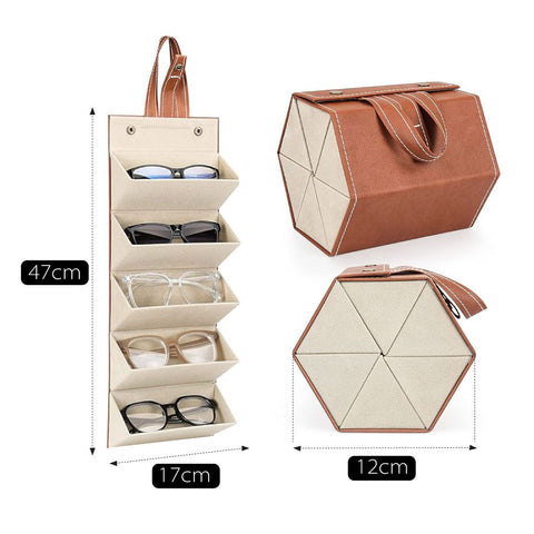 Boîte De Rangement Pliable Pour Lunettes Et Accessoires à 5 Compartiments.