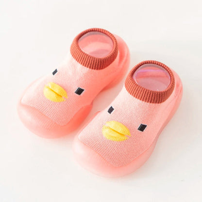 Chaussettes Bébé Antidérapantes Et Respirantes Avec Motif Canard Pour Des Premiers Pas Doux