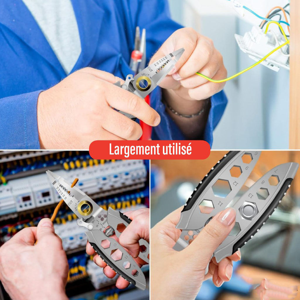 Pince Multifonctionnelle de Haute Précision avec Poignées Ergonomiques