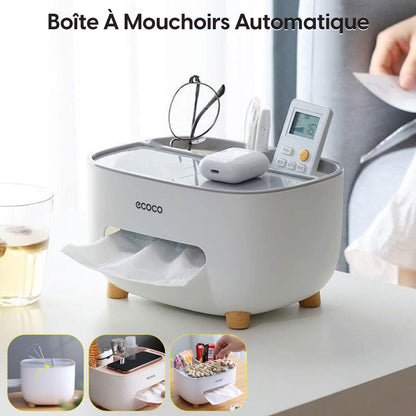 Boîte À Mouchoirs En Pvc Multifonction Avec Support De Télécommande