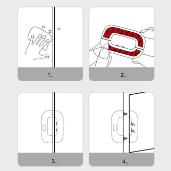 Serrure De Verrouillage Adhésif Pour Porte De Congélateur